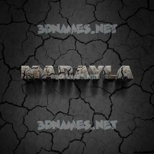 marayla in Cracked Stone style - 3D name wallpaper marayla in Cracked Stone style - 3D name wallpaper