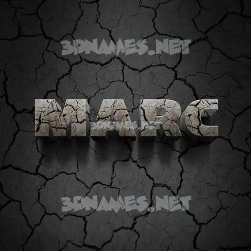marc in Cracked Stone style - 3D name wallpaper marc in Cracked Stone style - 3D name wallpaper