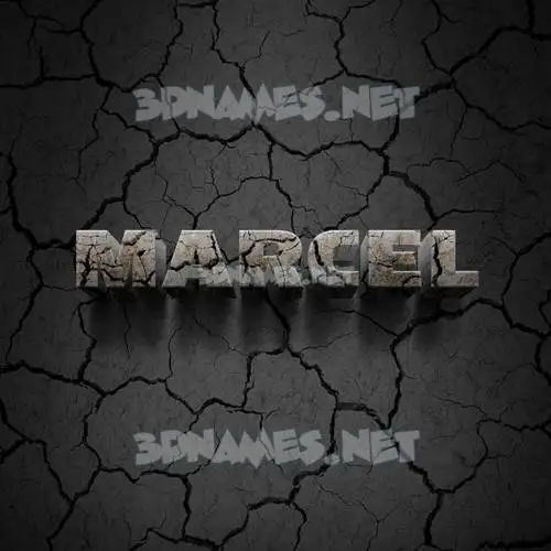 marcel in Cracked Stone style - 3D name wallpaper marcel in Cracked Stone style - 3D name wallpaper