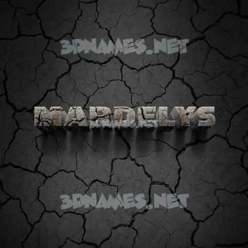mardelys in Cracked Stone style - 3D name wallpaper