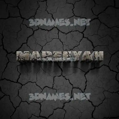mareeyah in Cracked Stone style - 3D name wallpaper