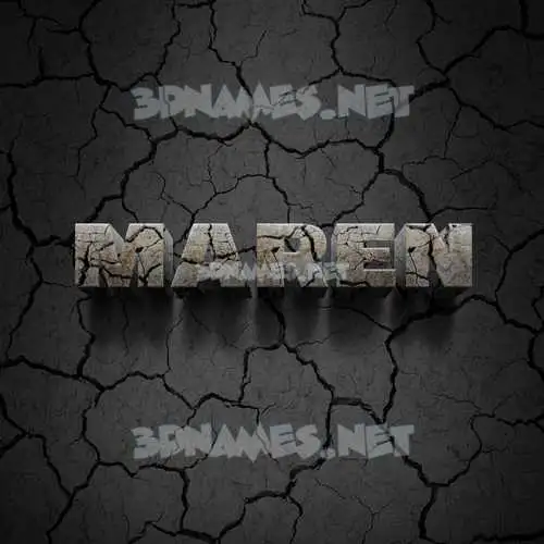 maren in Cracked Stone style - 3D name wallpaper maren in Cracked Stone style - 3D name wallpaper