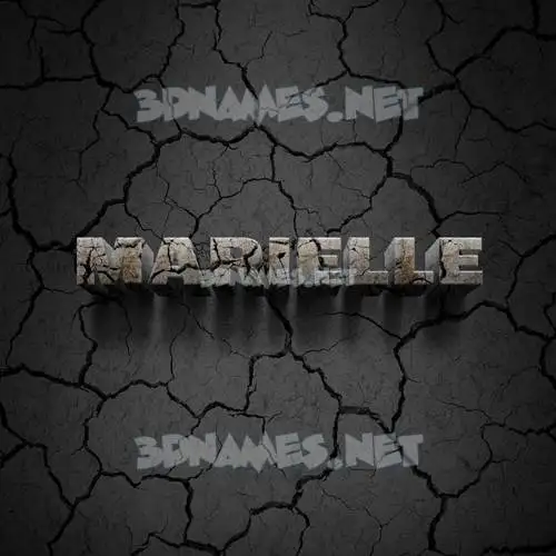 marielle in Cracked Stone style - 3D name wallpaper