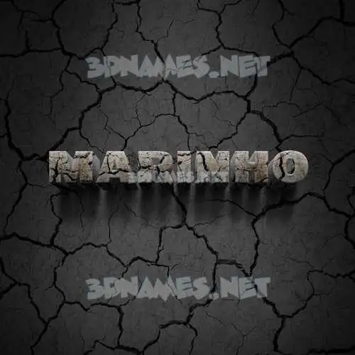 marinho in Cracked Stone style - 3D name wallpaper marinho in Cracked Stone style - 3D name wallpaper