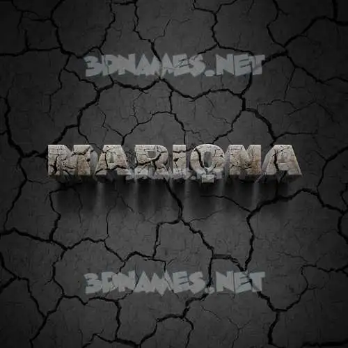 mariqna in Cracked Stone style - 3D name wallpaper