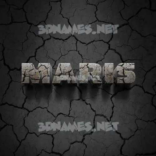 maris in Cracked Stone style - 3D name wallpaper