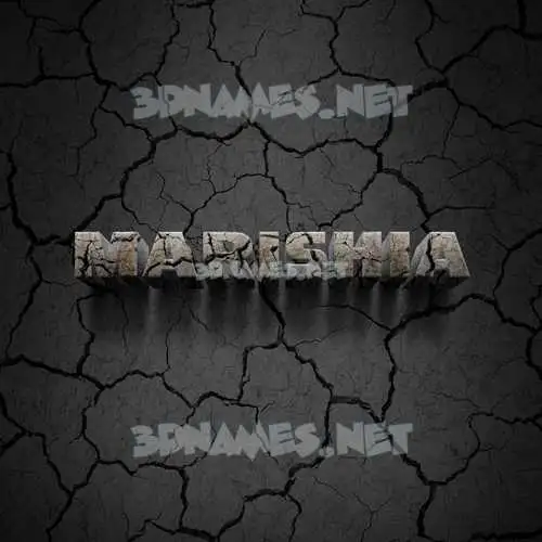 marishia in Cracked Stone style - 3D name wallpaper