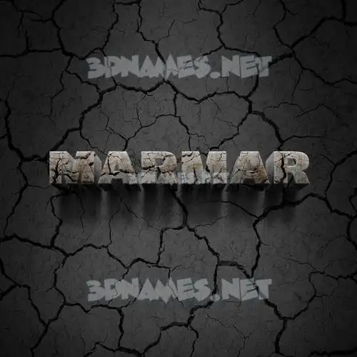 marmar in Cracked Stone style - 3D name wallpaper marmar in Cracked Stone style - 3D name wallpaper