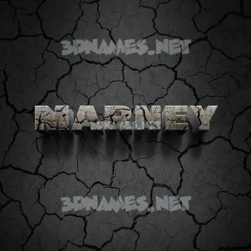 marney in Cracked Stone style - 3D name wallpaper