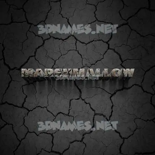 marshmallow in Cracked Stone style - 3D name wallpaper marshmallow in Cracked Stone style - 3D name wallpaper