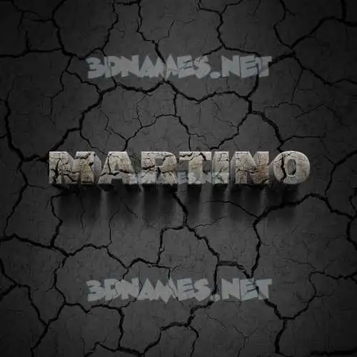 martino in Cracked Stone style - 3D name wallpaper