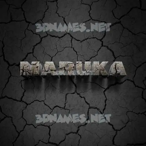 maruka in Cracked Stone style - 3D name wallpaper