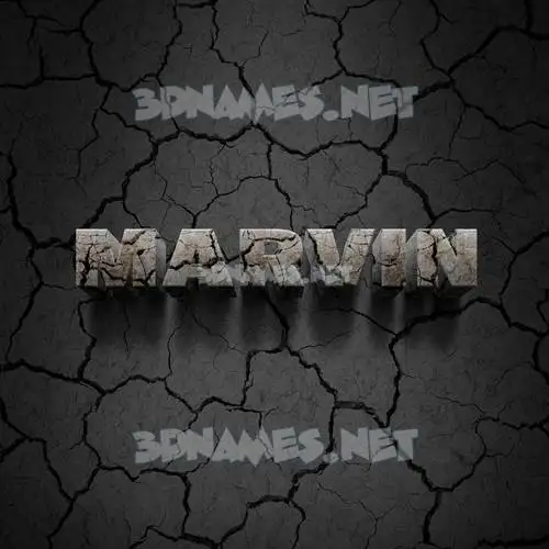 marvin in Cracked Stone style - 3D name wallpaper marvin in Cracked Stone style - 3D name wallpaper