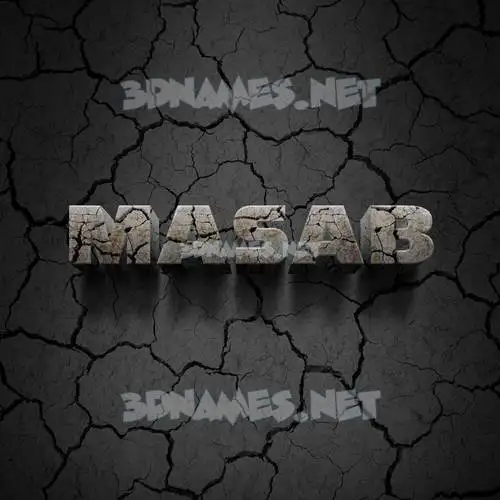 masab in Cracked Stone style - 3D name wallpaper masab in Cracked Stone style - 3D name wallpaper