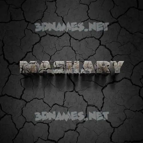 mashary in Cracked Stone style - 3D name wallpaper mashary in Cracked Stone style - 3D name wallpaper
