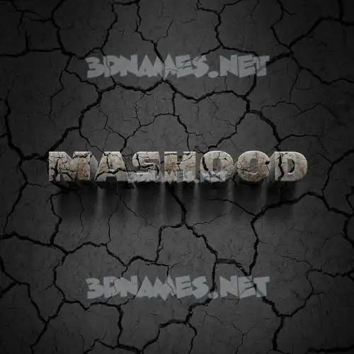 mashood in Cracked Stone style - 3D name wallpaper