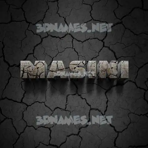 masini in Cracked Stone style - 3D name wallpaper