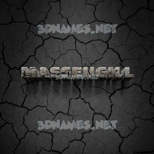 massengill in Cracked Stone style - 3D name wallpaper