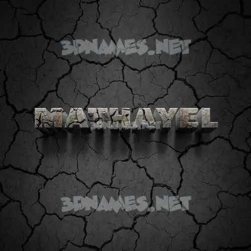 mathayel in Cracked Stone style - 3D name wallpaper mathayel in Cracked Stone style - 3D name wallpaper