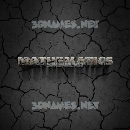 mathematics in Cracked Stone style - 3D name wallpaper