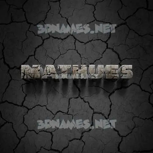 mathues in Cracked Stone style - 3D name wallpaper mathues in Cracked Stone style - 3D name wallpaper