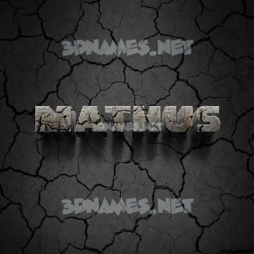 mathus in Cracked Stone style - 3D name wallpaper mathus in Cracked Stone style - 3D name wallpaper