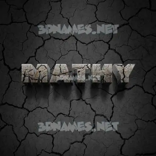 mathy in Cracked Stone style - 3D name wallpaper mathy in Cracked Stone style - 3D name wallpaper