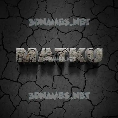 matku in Cracked Stone style - 3D name wallpaper matku in Cracked Stone style - 3D name wallpaper