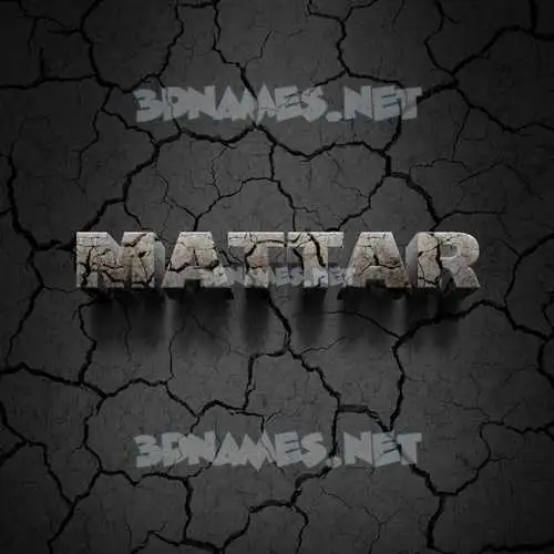 mattar in Cracked Stone style - 3D name wallpaper mattar in Cracked Stone style - 3D name wallpaper