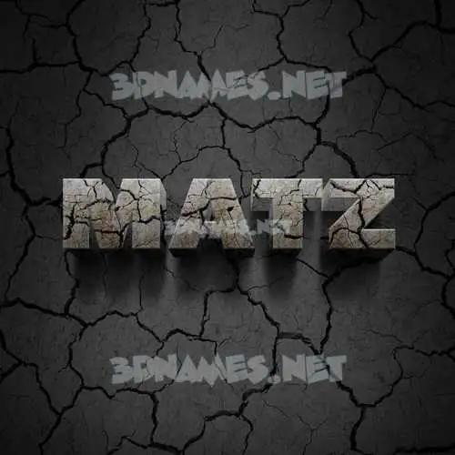 matz in Cracked Stone style - 3D name wallpaper matz in Cracked Stone style - 3D name wallpaper