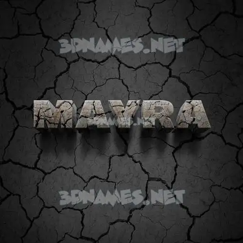 mayra in Cracked Stone style - 3D name wallpaper