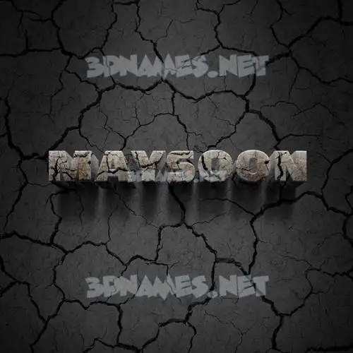 maysoon in Cracked Stone style - 3D name wallpaper