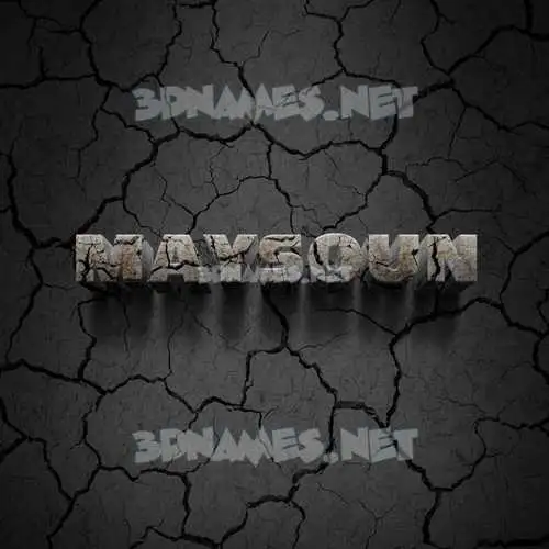 maysoun in Cracked Stone style - 3D name wallpaper maysoun in Cracked Stone style - 3D name wallpaper