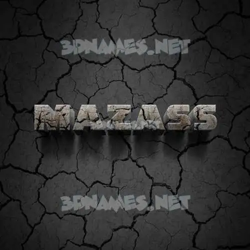 mazass in Cracked Stone style - 3D name wallpaper mazass in Cracked Stone style - 3D name wallpaper
