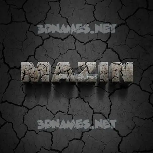 mazin in Cracked Stone style - 3D name wallpaper mazin in Cracked Stone style - 3D name wallpaper