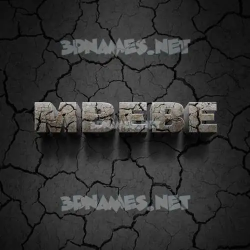 mbebe in Cracked Stone style - 3D name wallpaper mbebe in Cracked Stone style - 3D name wallpaper