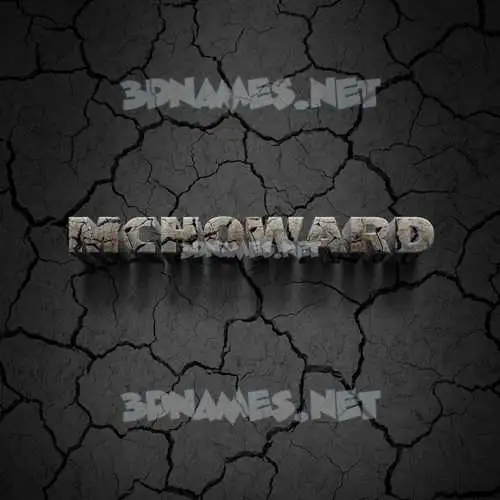mchoward in Cracked Stone style - 3D name wallpaper