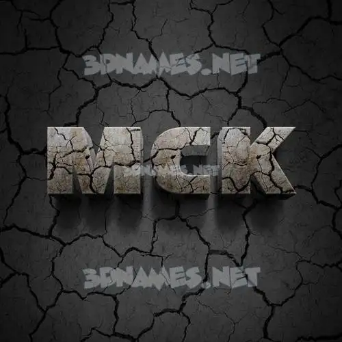 mck in Cracked Stone style - 3D name wallpaper mck in Cracked Stone style - 3D name wallpaper