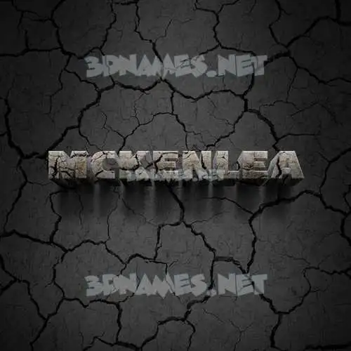 mckenlea in Cracked Stone style - 3D name wallpaper