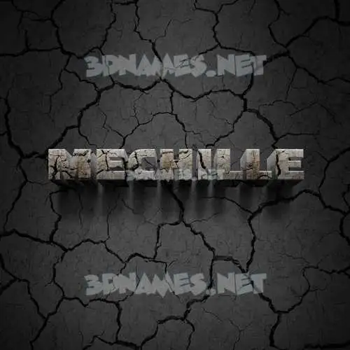 mechille in Cracked Stone style - 3D name wallpaper mechille in Cracked Stone style - 3D name wallpaper