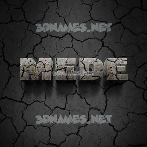 mede in Cracked Stone style - 3D name wallpaper mede in Cracked Stone style - 3D name wallpaper