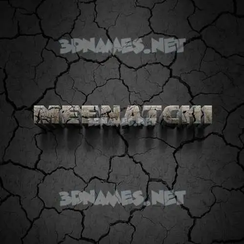 meenatchi in Cracked Stone style - 3D name wallpaper