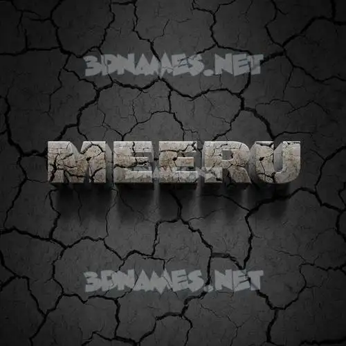 meeru in Cracked Stone style - 3D name wallpaper meeru in Cracked Stone style - 3D name wallpaper