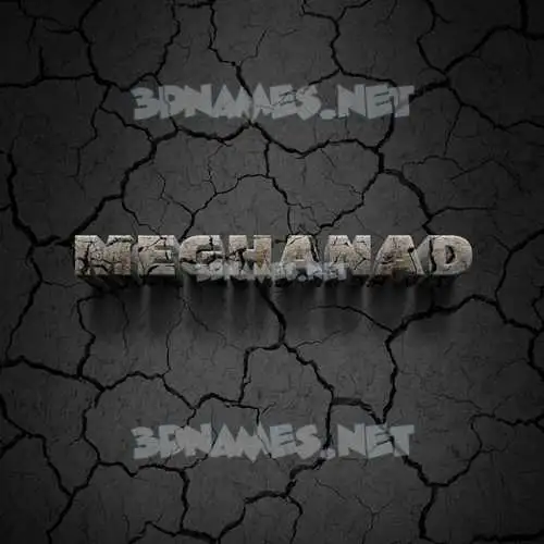 meghanad in Cracked Stone style - 3D name wallpaper