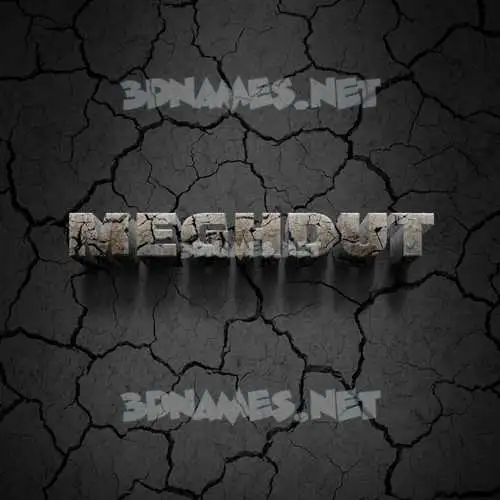 meghdut in Cracked Stone style - 3D name wallpaper meghdut in Cracked Stone style - 3D name wallpaper