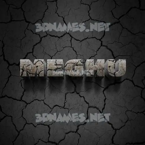 meghu in Cracked Stone style - 3D name wallpaper meghu in Cracked Stone style - 3D name wallpaper