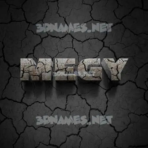 megy in Cracked Stone style - 3D name wallpaper megy in Cracked Stone style - 3D name wallpaper