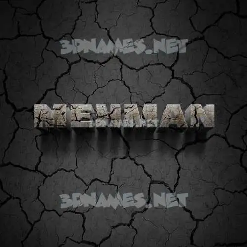 mehman in Cracked Stone style - 3D name wallpaper mehman in Cracked Stone style - 3D name wallpaper