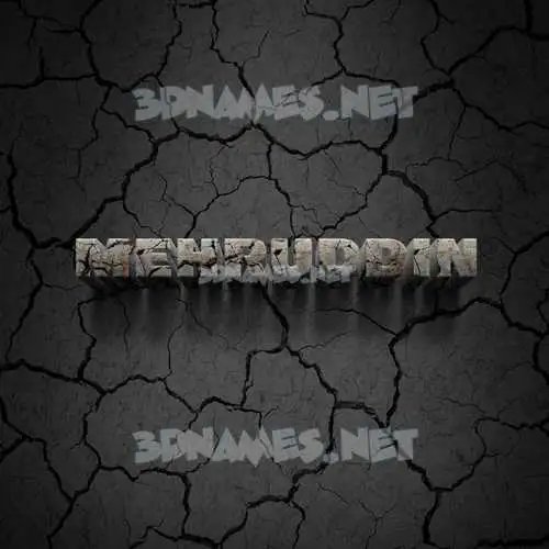 mehruddin in Cracked Stone style - 3D name wallpaper mehruddin in Cracked Stone style - 3D name wallpaper