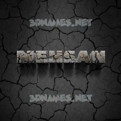 mehsan in Cracked Stone style - 3D name wallpaper mehsan in Cracked Stone style - 3D name wallpaper